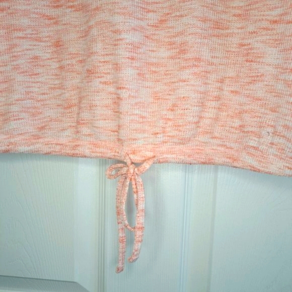 Hippie Rose Pink Tie-Front Waffle Knit Top Size Medium - Picture 4 of 6